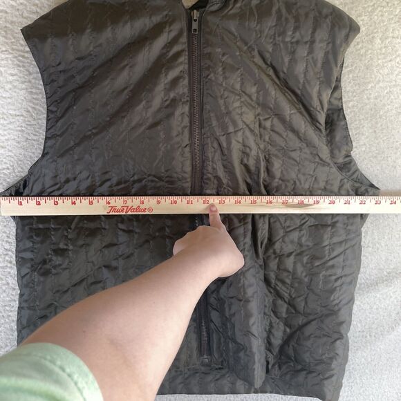 Scotch and Soda Puffer Vest Womens XL Brown Quilted Full Zip Floral Outwear - Picture 3 of 14